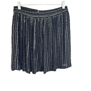 Haute Hippie Beaded Skirt Black Silk Small